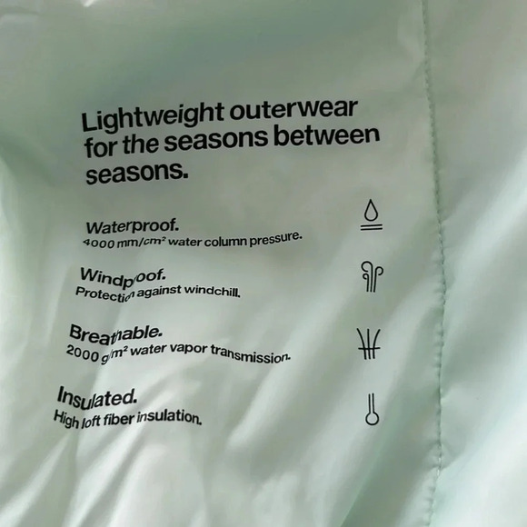 NWT Rains Fuse Bomber Jacket Unisex Mineral Size XS Oversized - Picture 10 of 13